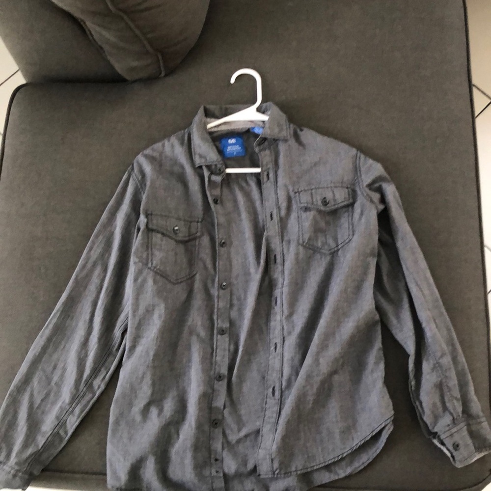 Men’s Small Michael Brandon Grey Western Button Up Shirt
